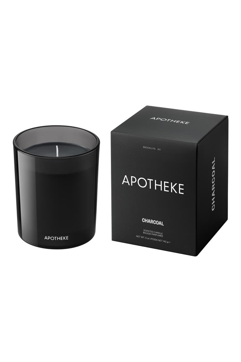 Charcoal Petite Scented Candle, Main, color, BLACK