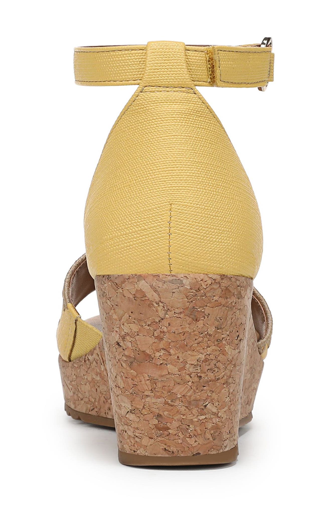 Olly Platform Wedge Sandal, Alternate, color, YELLOW FAUX TWILL