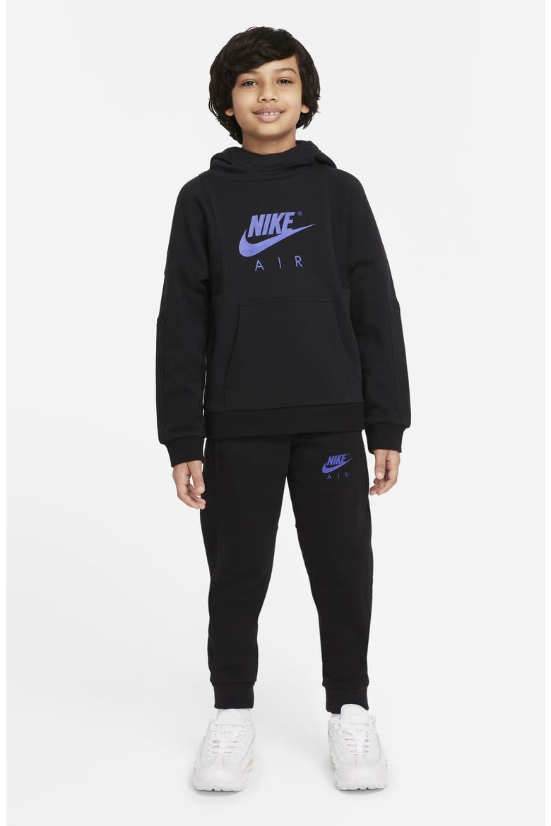 Air Kids' Pullover Hoodie, Alternate, color, BLACK/ RUSH VIOLET