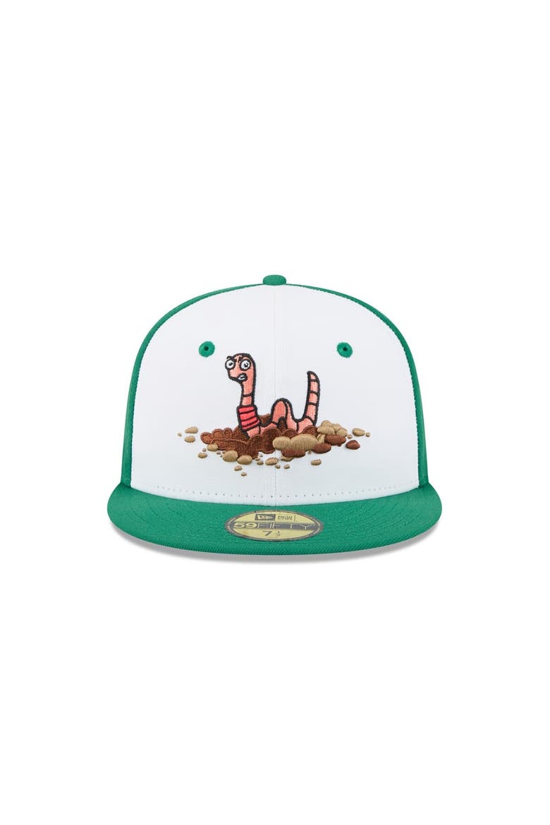 Men's New Era  White Worcester Red Sox Theme Nights 59FIFTY Fitted Hat, Alternate, color, White