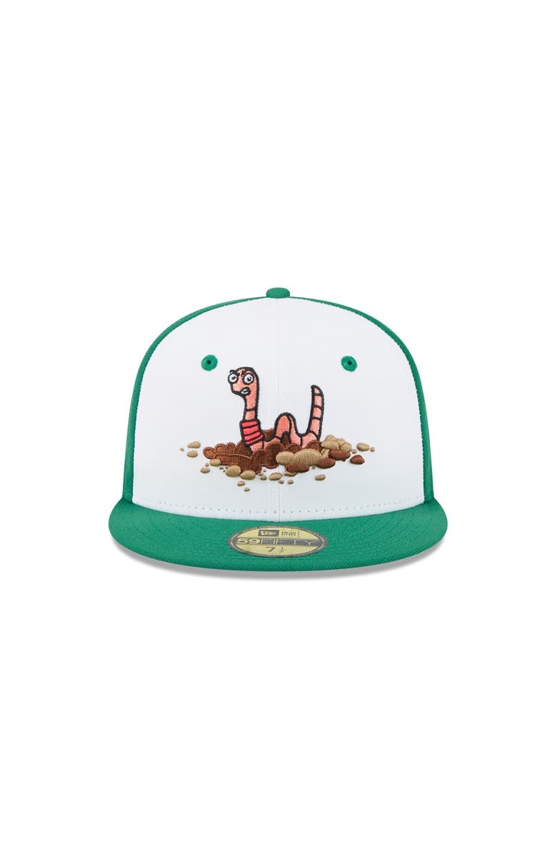 New Era Men's New Era White Worcester Red Sox Theme Nights 59FIFTY Fitted Hat, Alternate, color, White