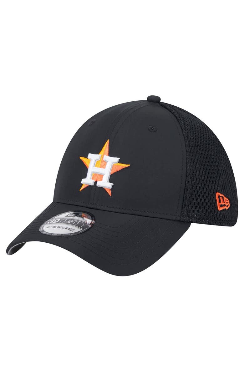 New Era Men's New Era Black Houston Astros Team Tone 39THIRTY Flex Hat, Main, color, Black