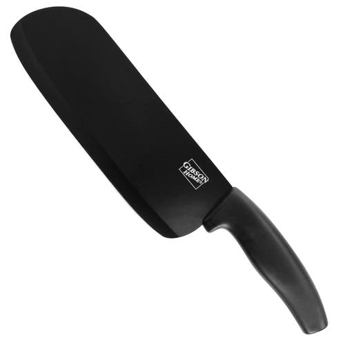 Gibson Home Edge Craft 4 Piece Nonstick Stainless Steel Cutlery Set With Cutting Board In Black