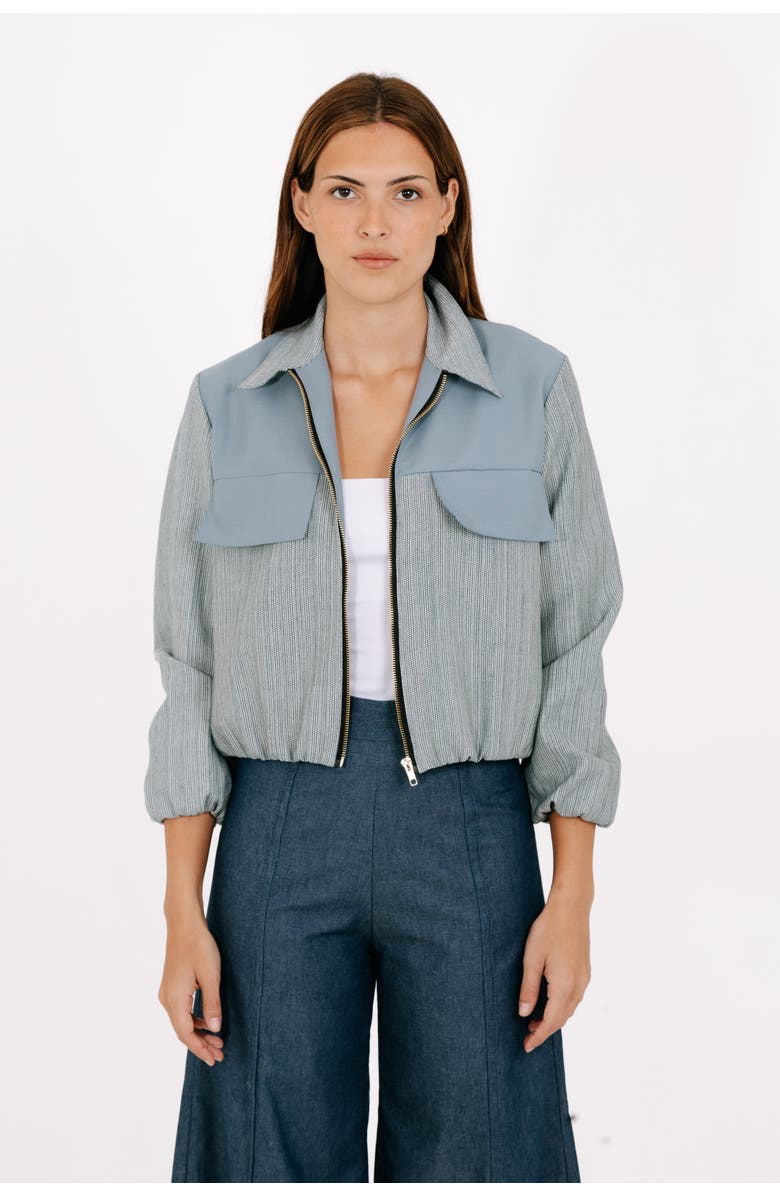Valentina Gordon Stillwater Bomber Jacket, Alternate, color, Denim