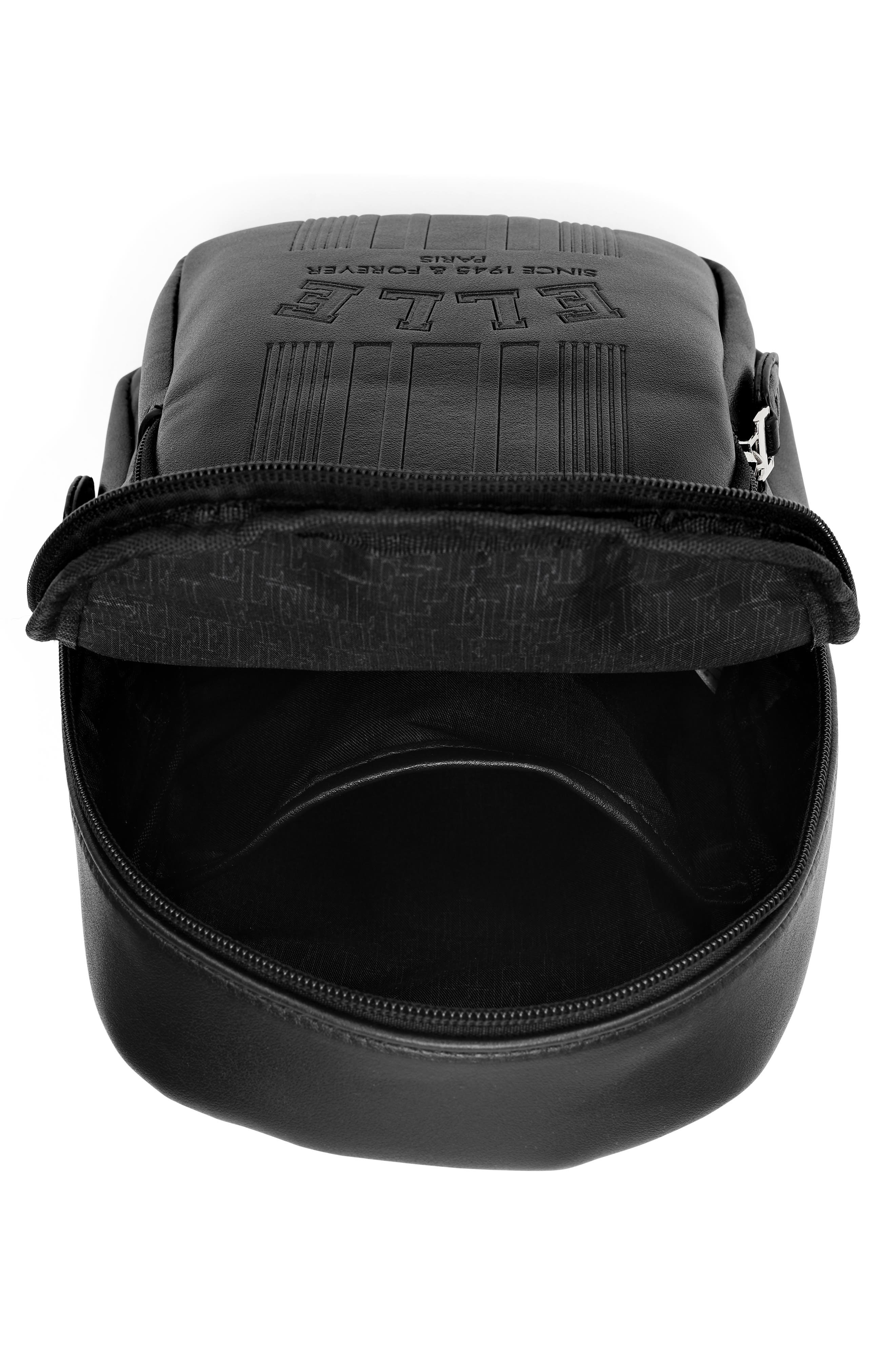 ELLE Roamer 2.8L Vegan Leather Chic Crossbody Bag, Alternate, color, Black