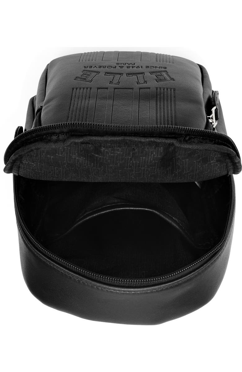 ELLE Roamer 2.8L Vegan Leather Chic Crossbody Bag, Alternate, color, Black