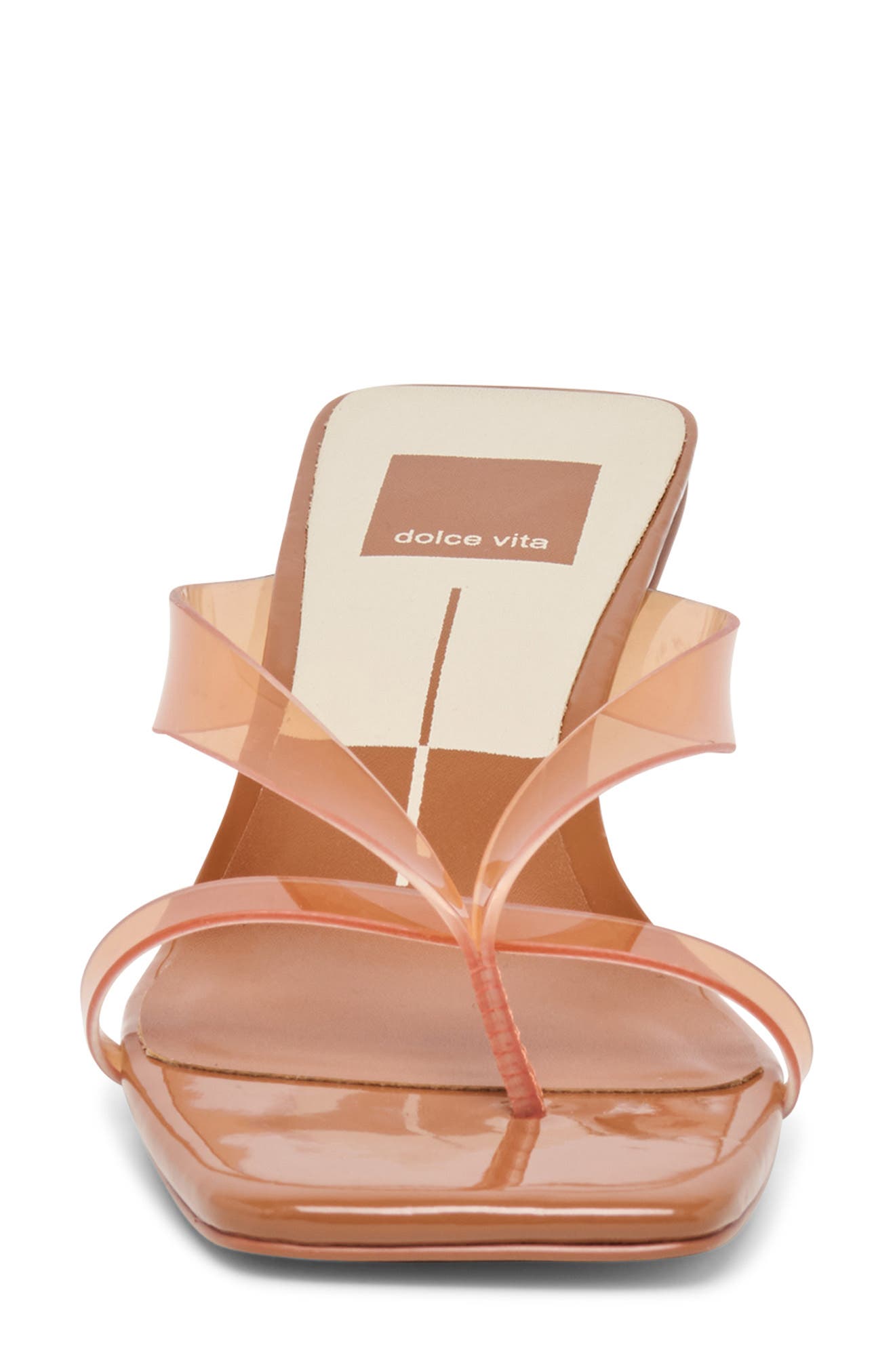 Brevel Vinyl Translucent Strap Sandal, Alternate, color, WHISKEY JELLY