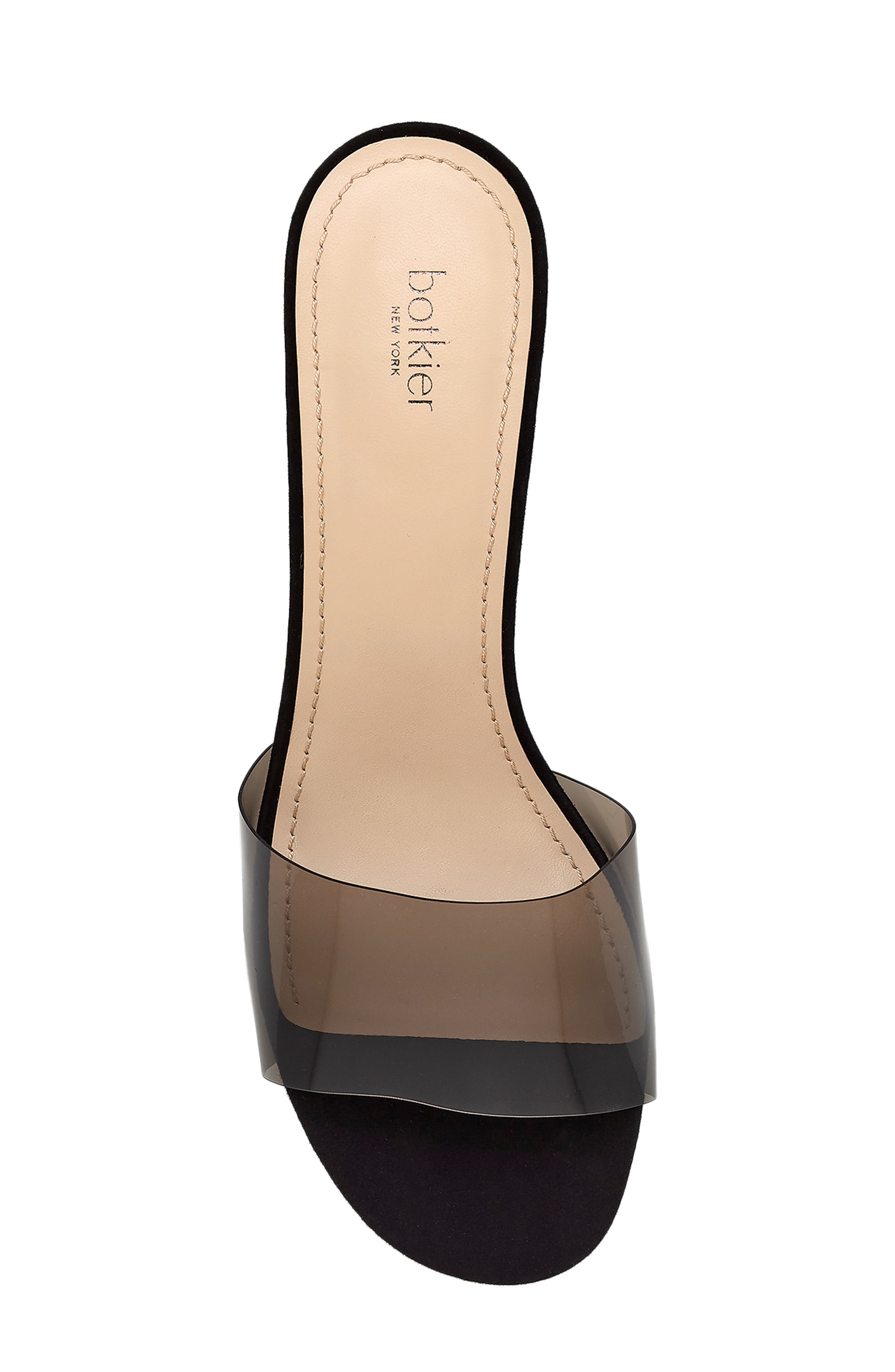 Carlie Slide Sandal, Alternate, color, BLACK FAUX LEATHER