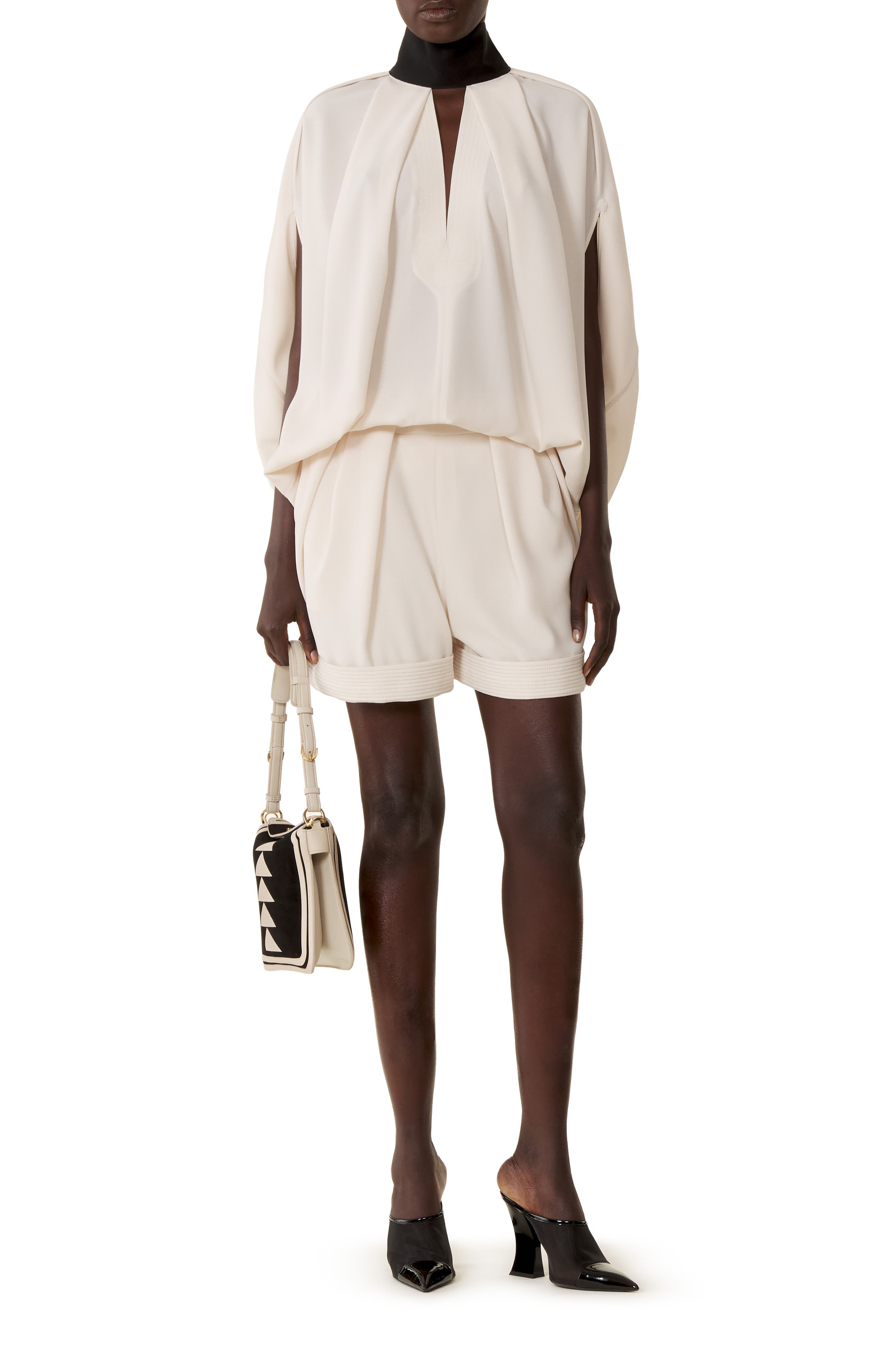 Knotted Loose-Fit Crepe Top - image 2