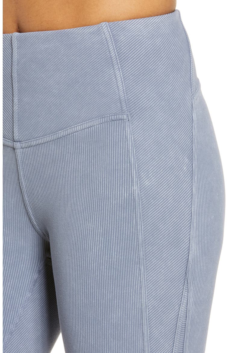 Snow Wash High Waist Rib Ankle Leggings, Alternate, color, GREY FOLKSTONE