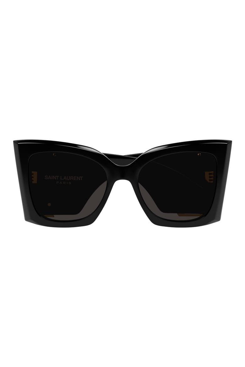 Blaze 54mm Cat Eye Sunglasses, Main, color, BLACK
