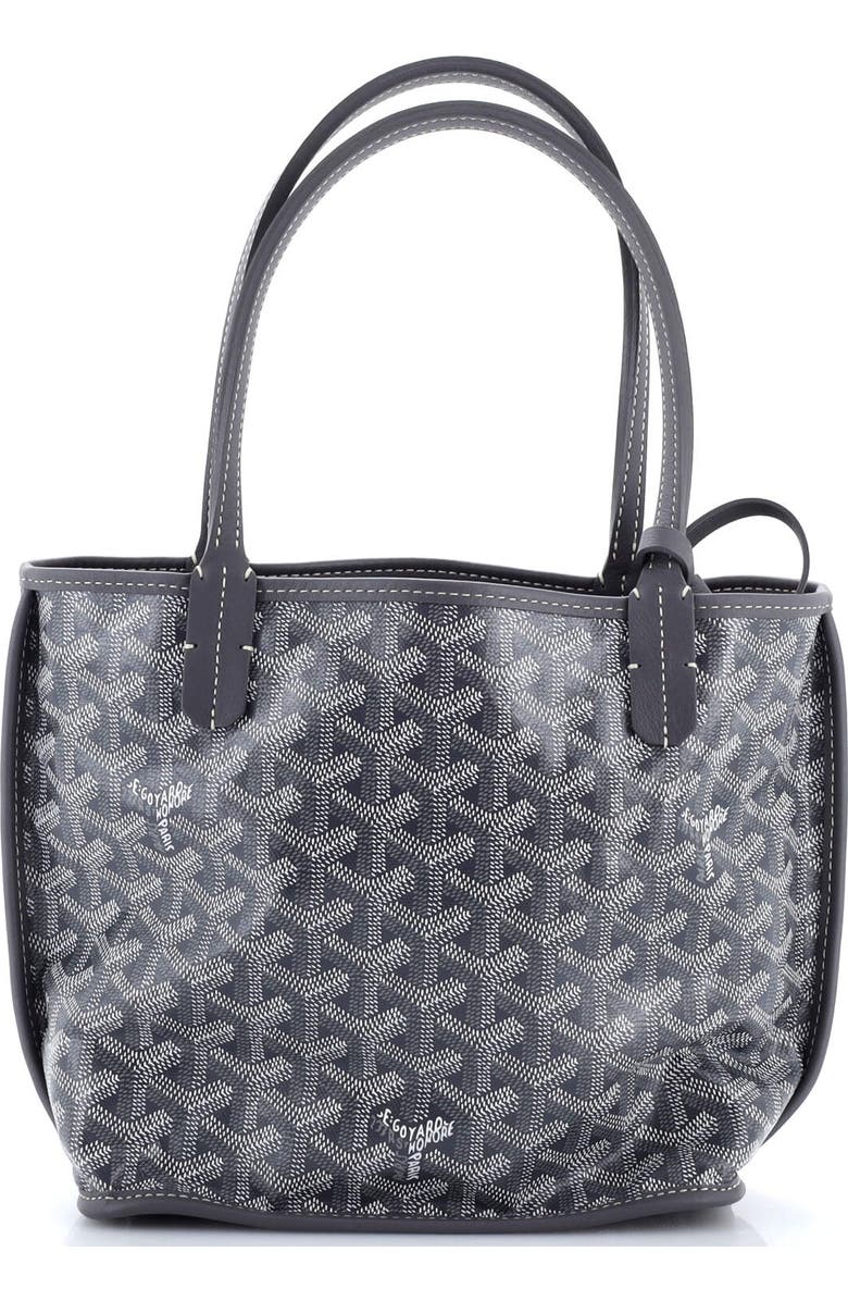 Pre-Owned Goyard Anjou Reversible Tote Coated Canvas Mini, Alternate, color, Gray