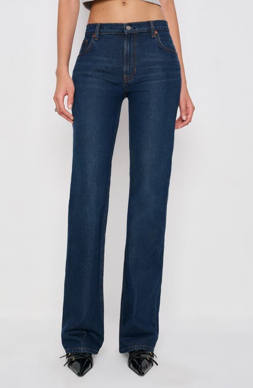 Reformation Jax Stretch High Rise Straight Jeans Seneca In Blue