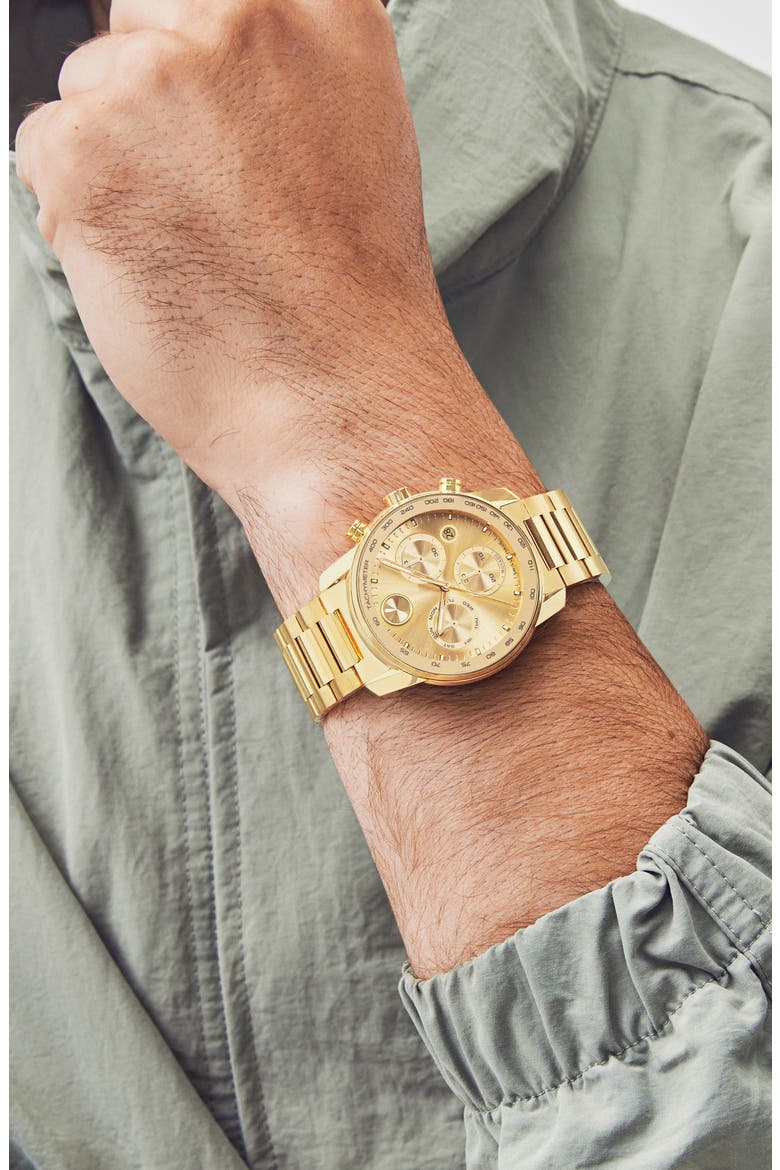 Bold Verso Chronograph Bracelet Watch, 44mm, Alternate, color, GOLD
