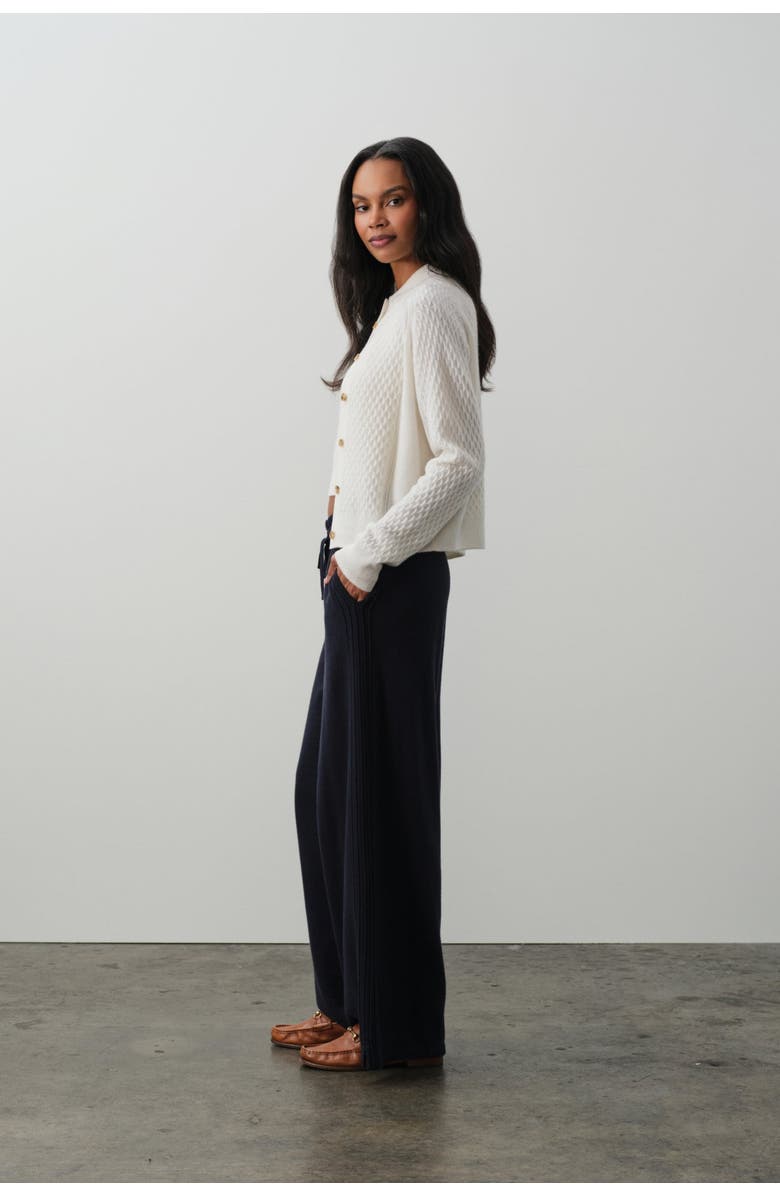 NAKED CASHMERE Beatrice Cashmere Cableknit Cardigan, Alternate, color, Ecru