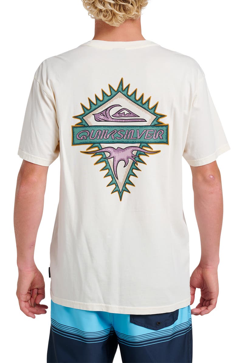 Quiksilver Liberty Spikes Graphic T-Shirt, Alternate, color, Snow White