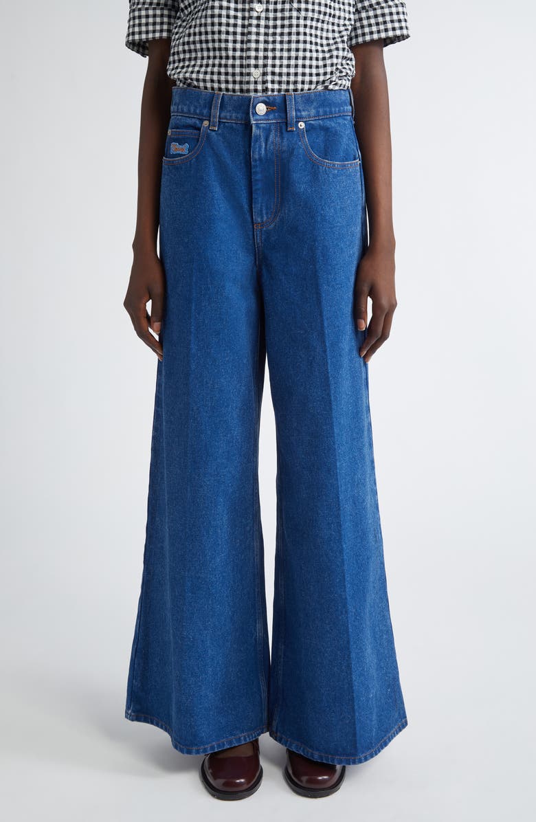 Marni Wide Leg Jeans, Main, color, Ocean