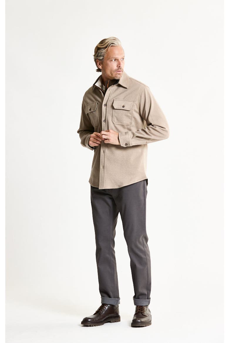 Poly Rayon Twill Overshirt, Alternate, color, TAUPE