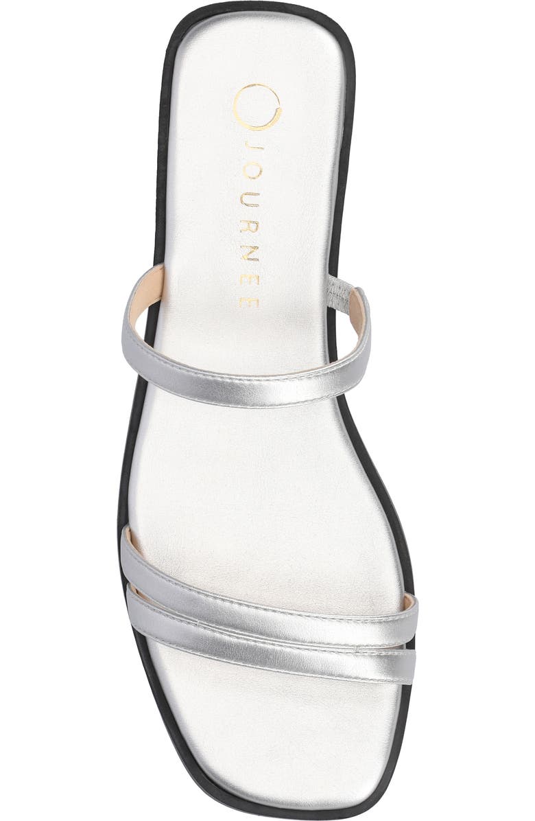 Journee Collection Brisa Slide Sandal, Alternate, color, Silver