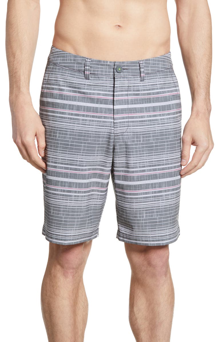 Tommy Bahama Cayman Sarzana Stripe Hybrid Board Shorts, Alternate, color, 
