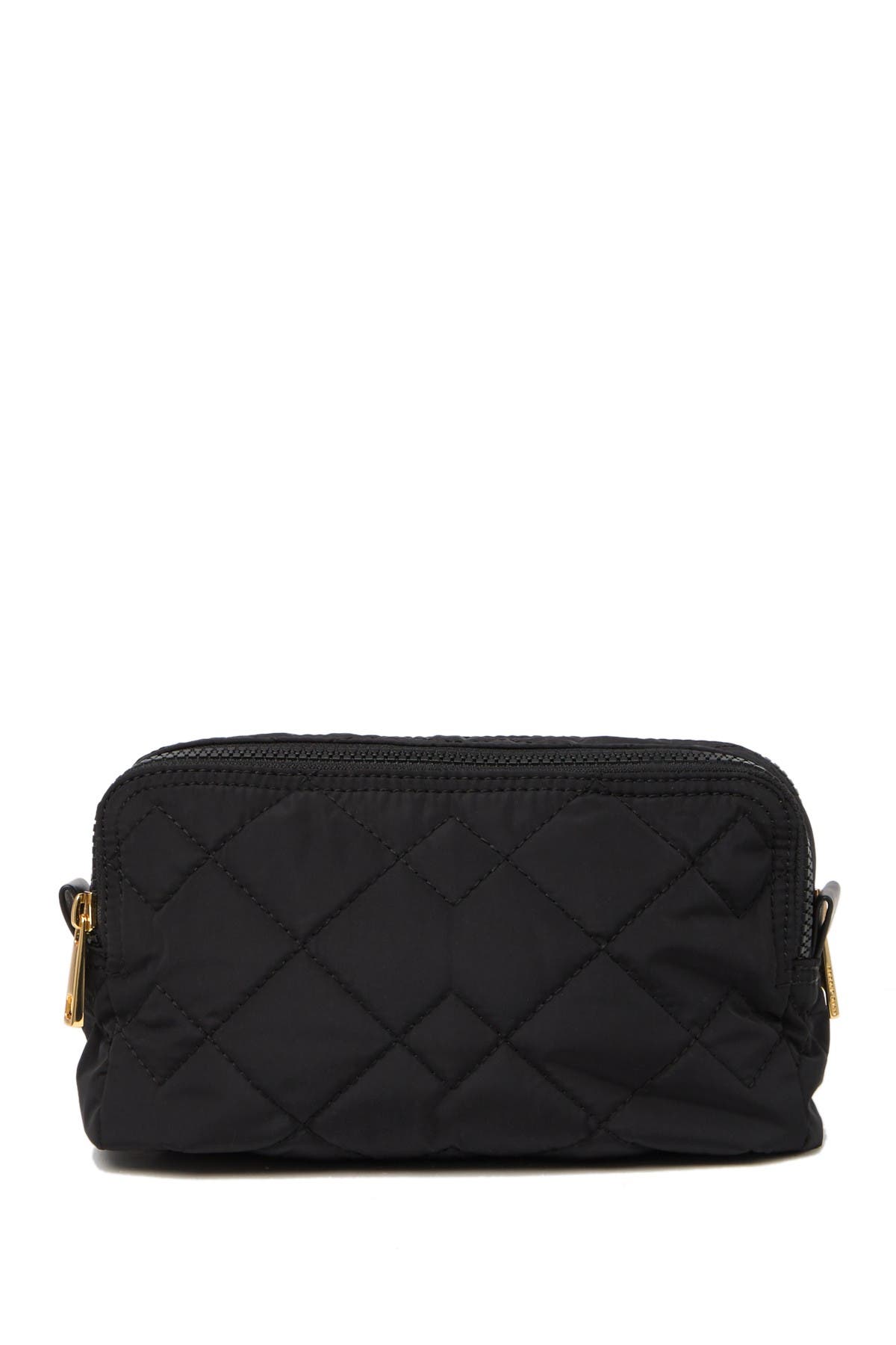 Marc Jacobs Quilted Double Zip Cosmetics Bag, Alternate, color, 