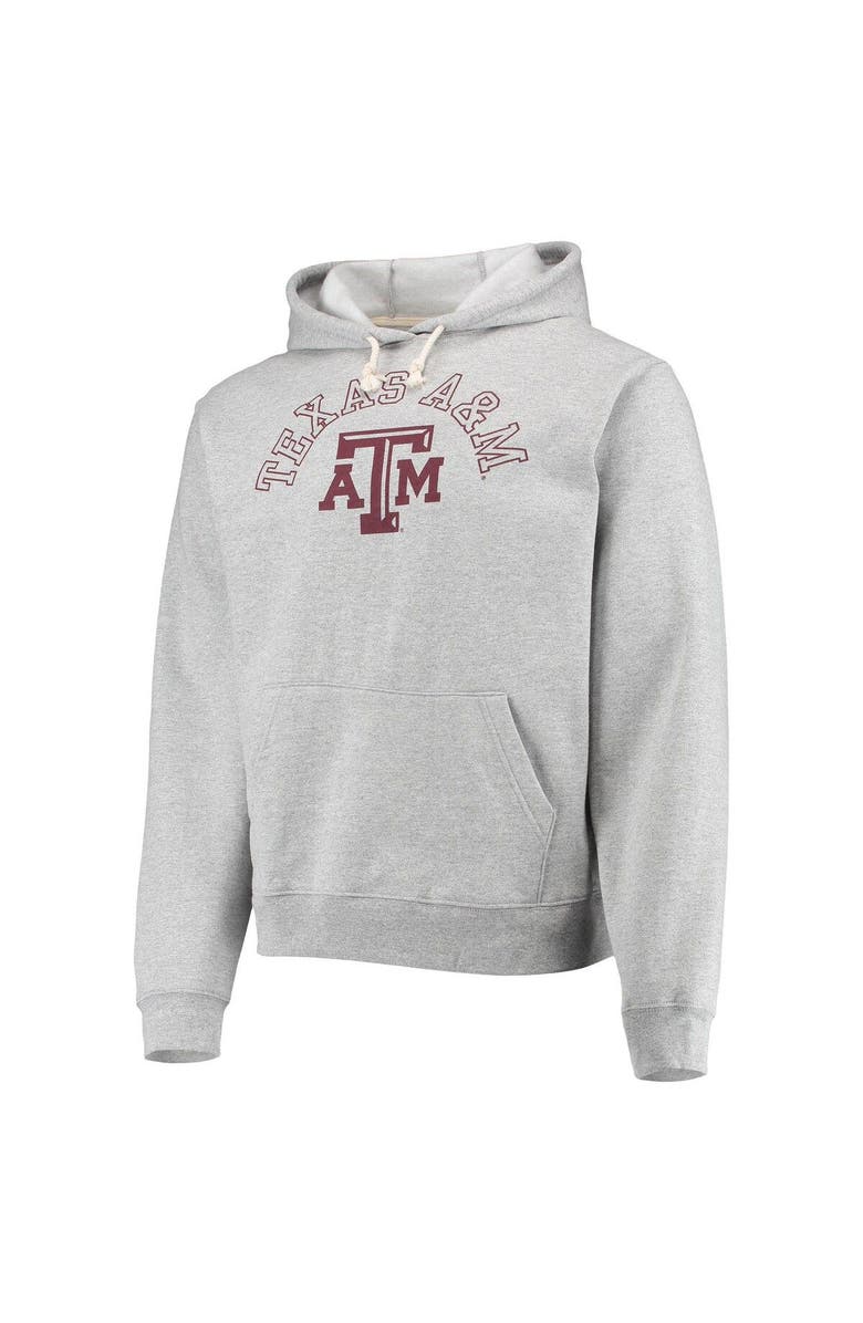 LEAGUE COLLEGIATE WEAR Men's League Collegiate Wear Heathered Gray Texas A&M Aggies Seal Neuvo Essential Fleece Pullover Hoodie, Alternate, color, Heather Gray