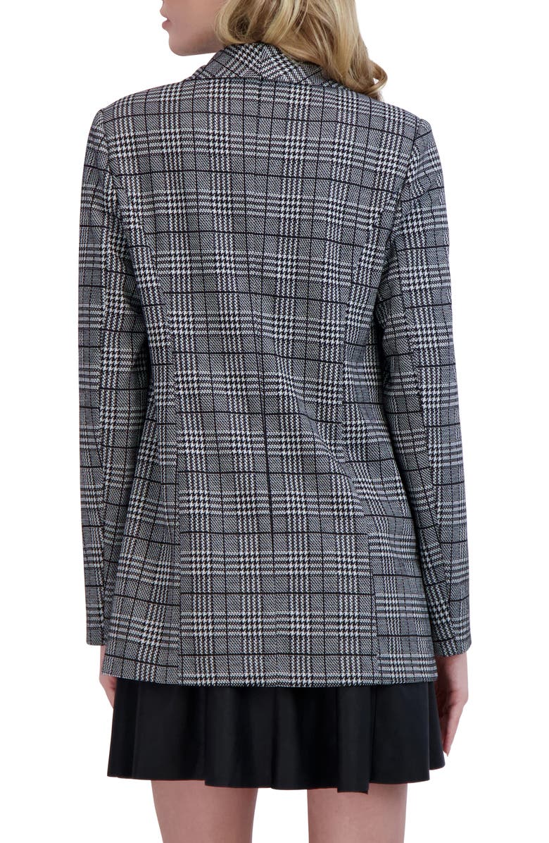 Plaid Shawl Collar Blazer