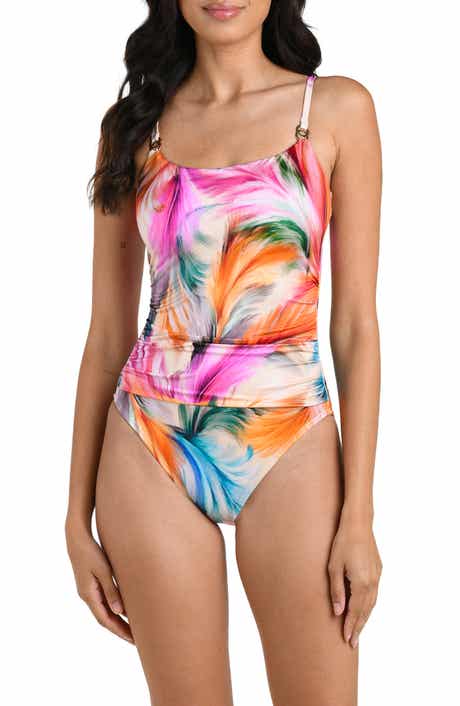 La Blanca Feathered Impression One-Piece Swimsuit