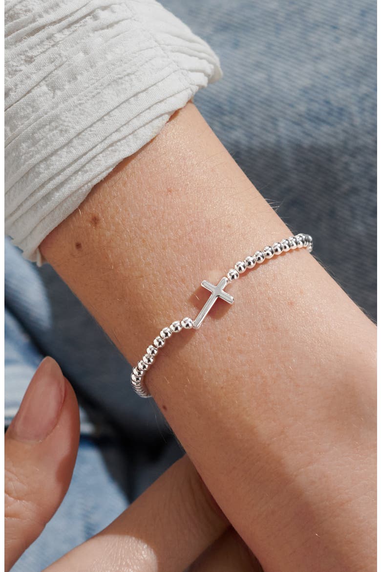 A Little 'Faith' Bracelet, Alternate, color, Metallic Silver