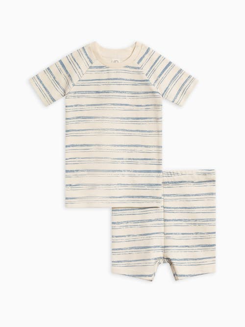 Colored Organics Organic Cotton 2-piece Short Sleeve Jammie Set In Gray