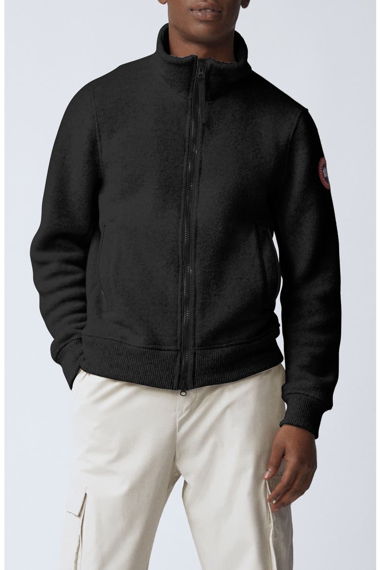 Lawson Wool Blend Fleece Jacket, Main, color, BLACK - NOIR