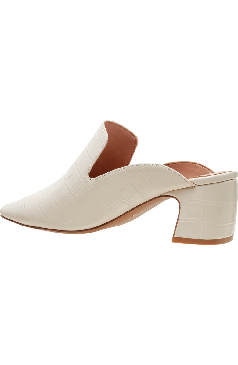 Linea Paolo Giselle Croc Embossed Mule, Alternate, color, Ivory