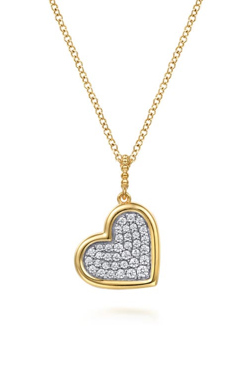 Bujuka 14k Gold Diamond Heart Pendant Necklace