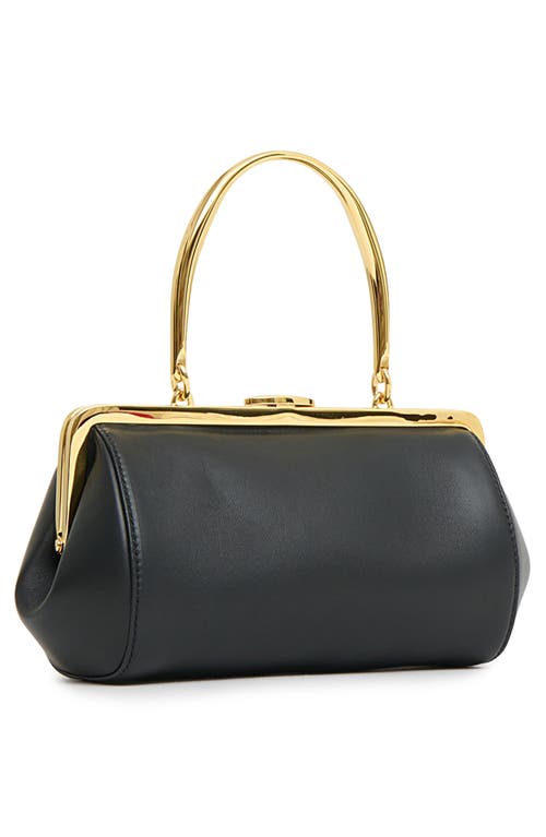 Mansur Gavriel Pina Metal Handle Evening Mini Bag In Black
