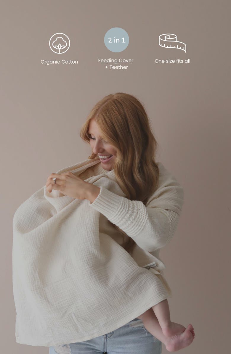 Snuggle Me Organic Cotton Nursing Cover, Alternate, color, Natural