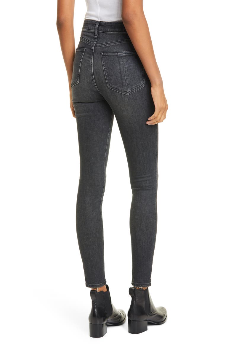 Nina High Rise Ankle Skinny Jeans, Alternate, color, ROYAL OAK