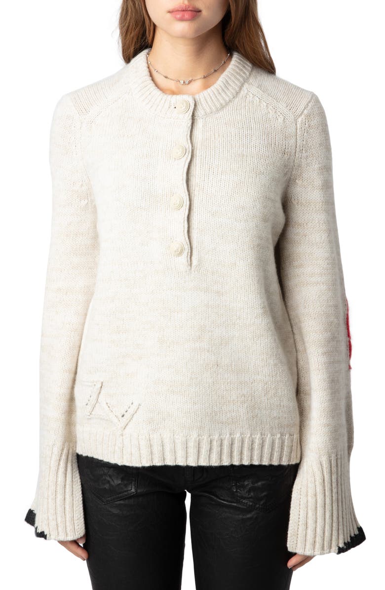 Zadig & Voltaire Halty Cashmere Cardigan, Main, color, 