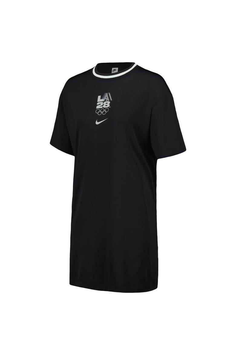 Women's Nike Black LA28 Essential T-Shirt Dress, Alternate, color, Black