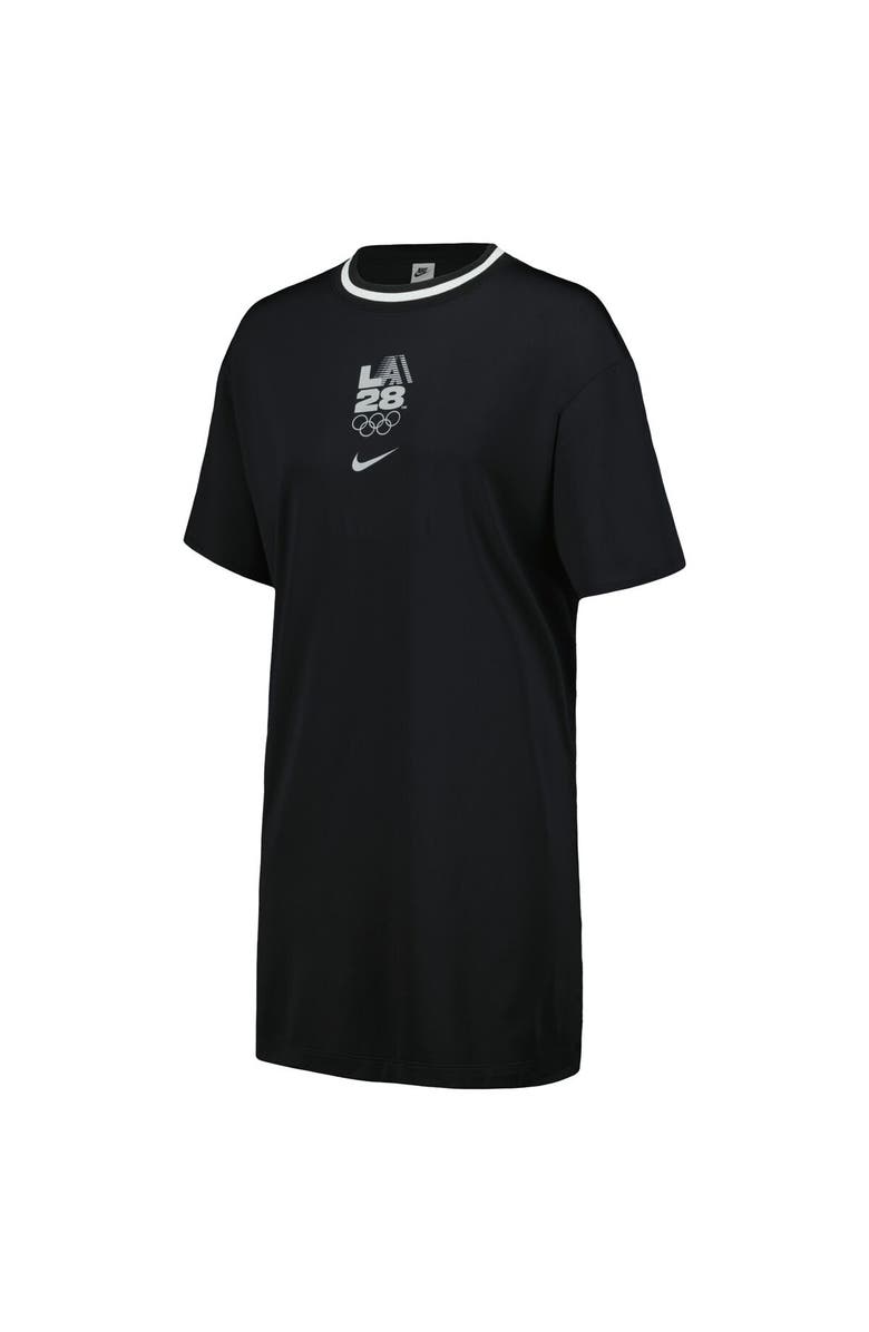 Nike Women's Nike Black LA28 Essential T-Shirt Dress, Alternate, color, 