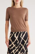 JASON WU Short Sleeve Wool Blend Sweater