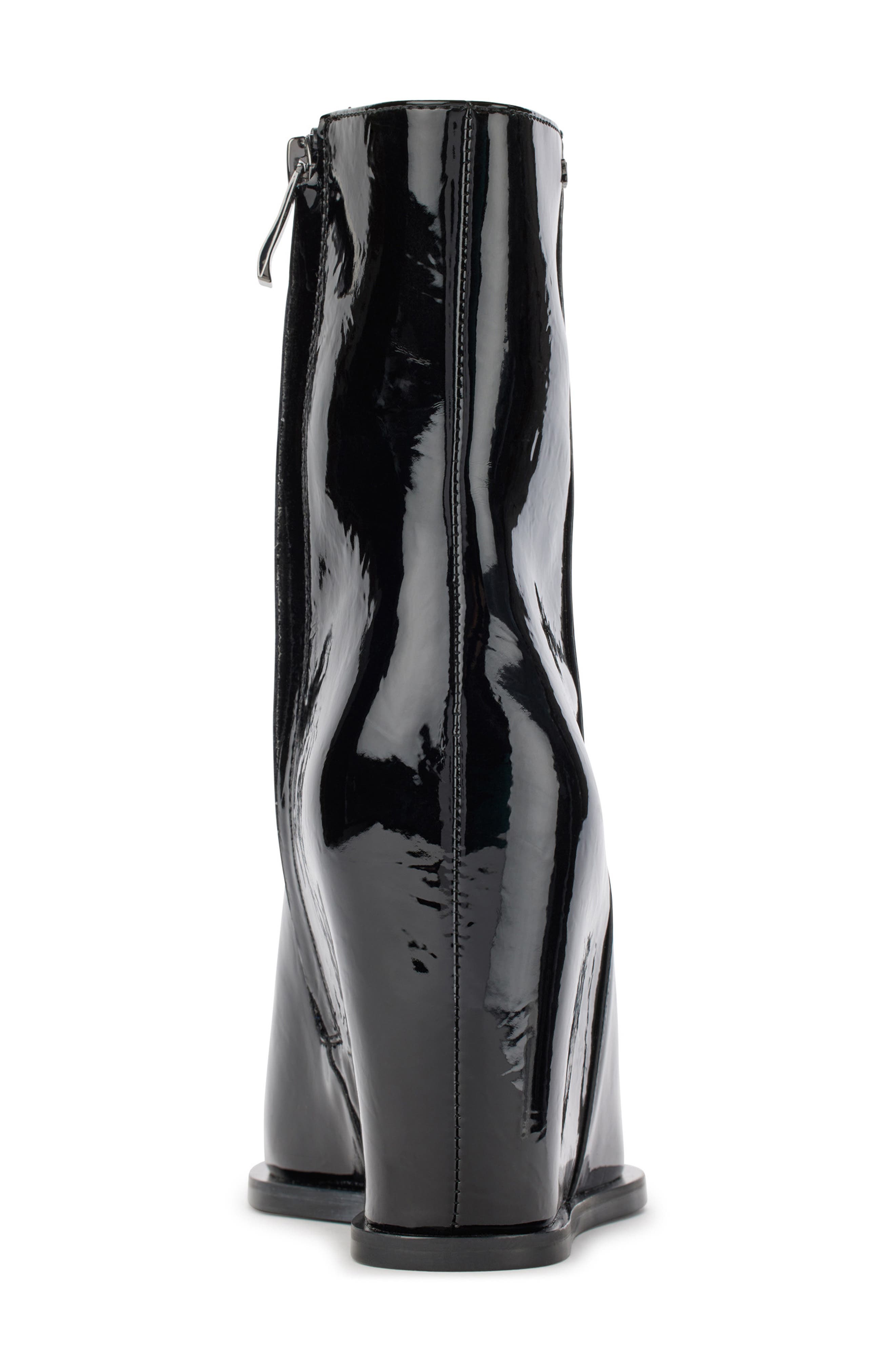 DKNY Iris Pointed Toe Wedge Bootie, Alternate, color, Black