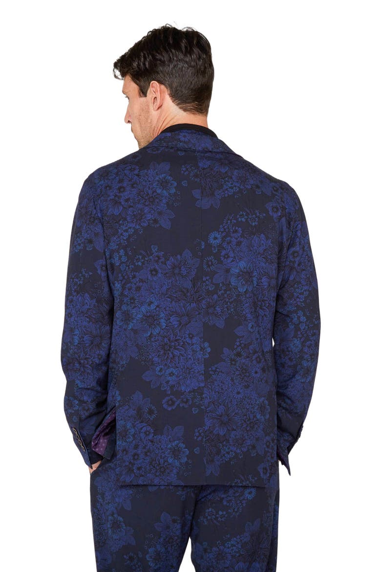 Judd Fully Lined Tailored Wool Blazer, Alternate, color, Marco Floral Midnight