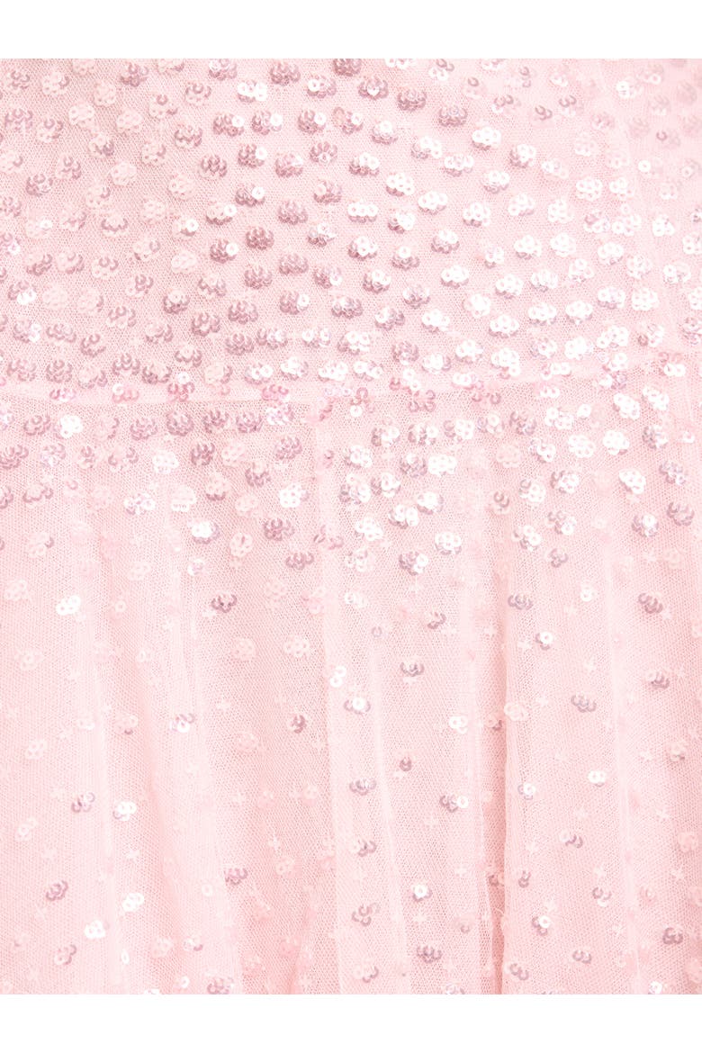 Sunrise Sequin Cape Sleeve Ankle Gown, Alternate, color, Peony Pink