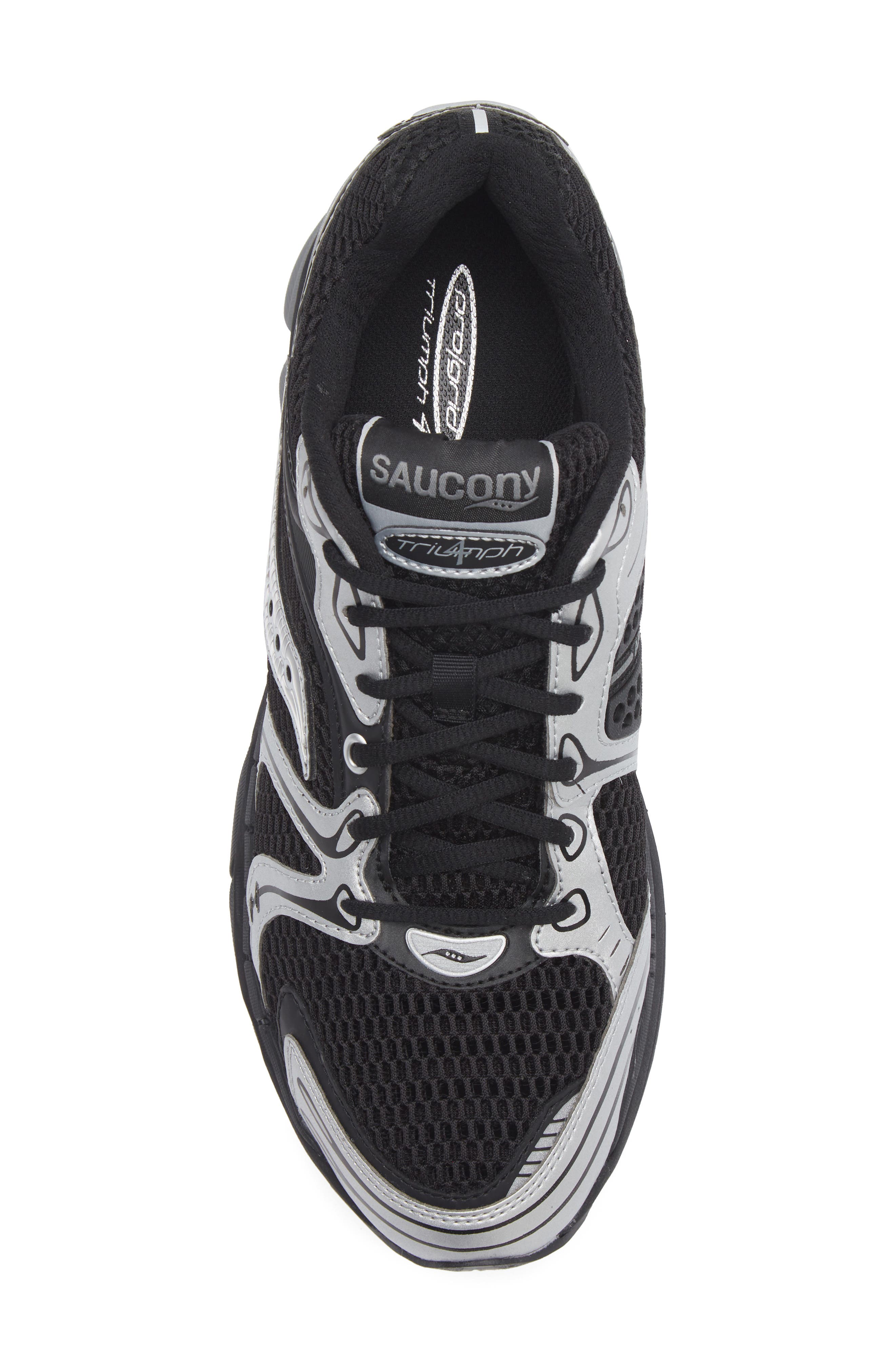 Saucony ProGrid Triumph 4 Sneaker, Alternate, color, Black/ Silver