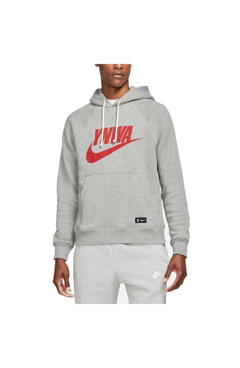 Nike Men's Nike Gray Liverpool Heritage YNWA Raglan Pullover Hoodie, Alternate, color, 