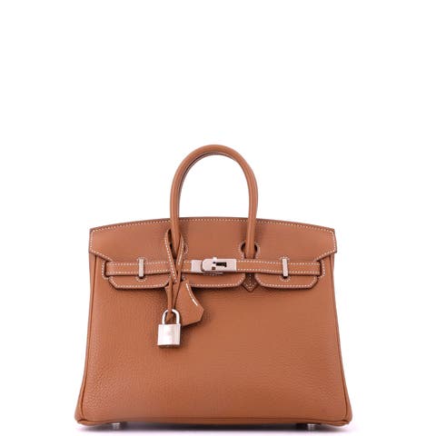 Birkin Handbag Brown Togo with Palladium Hardware 25