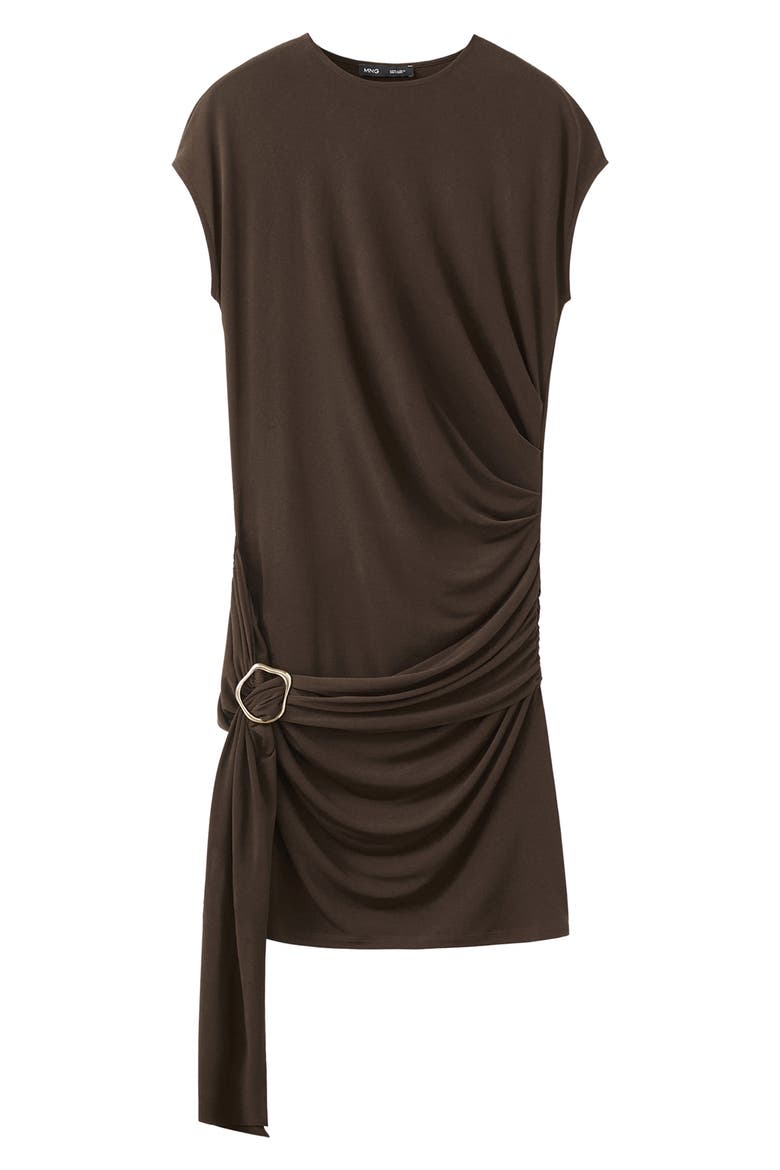 Vestido Side Drape Top, Main, color, BROWN