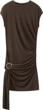 MANGO Vestido Side Drape Top