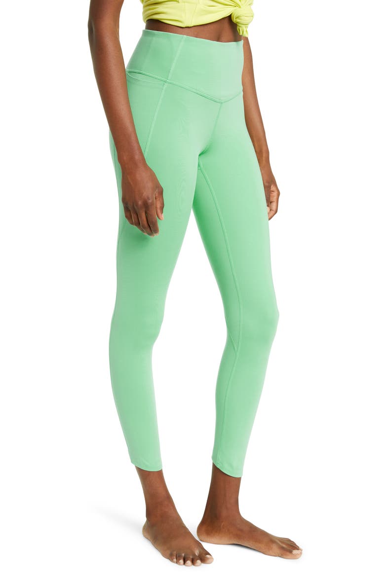 High Waist Studio Lite Pocket 7/8 Leggings, Alternate, color, GREEN KATYDID