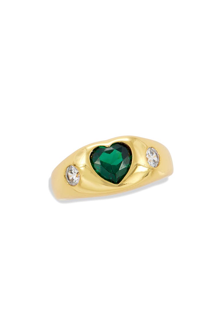 Bezel Set CZ Dome Ring, Main, color, GOLD
